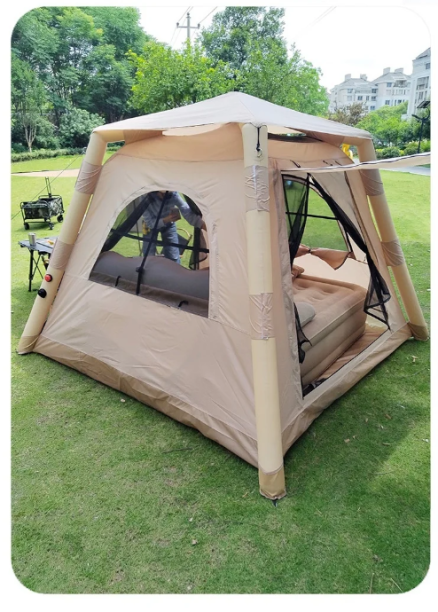 Air Tent for 4-6 people Large Area Waterproof Family Hiking Traveling inflatable One Click Tent 5