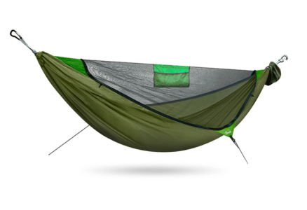 Portable Outdoor Garden Quick Open Anti-Rollover Mosquito Net Hammock Travel Camping Sleeping Hanging Hammock Swing Nature Hike 1