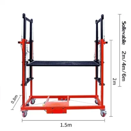 Portable Electric Scaffold Lifting Multi-function Folding Remote Control New Lift Platform Capable of Bearing 500KG 5