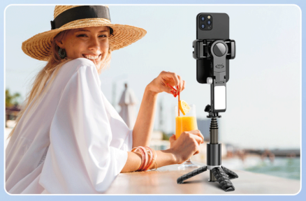 360 Rotation Following Shooting Mode Gimbal Stabilizer Selfie Stick Tripod Gimbal For iPhone Phone Smartphone Live Photography