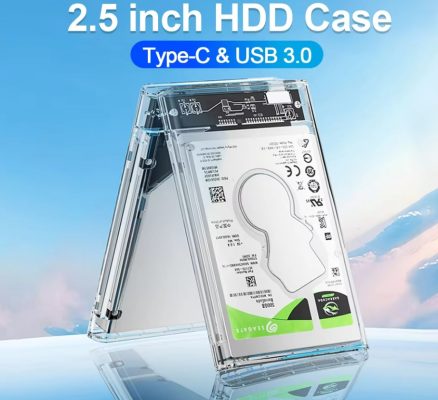 2.5 Inch HDD Case SSD Enclosure Tool Free USB 3.0 Transparent HD External Mechanical Sata Hard Disk Adapter for PC Case 1