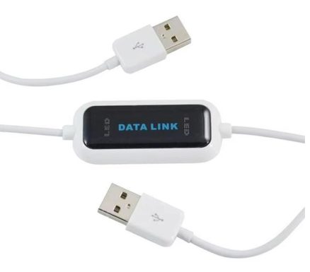 USB 2.0 PC To PC Online Share Sync Link Net Direct Data File Transfer Bridge 165CM LED Cable Easy Copy Between 2 Computer 1