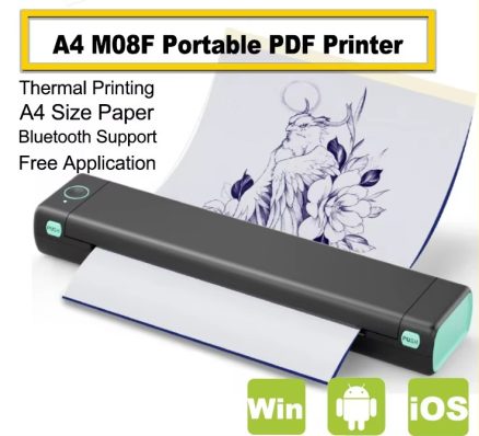 M08F Wireless Tattoo Transfer Stencil Printer Tattoo Transfer Thermal Copier Machine Compatible with Smartphone & PC 1