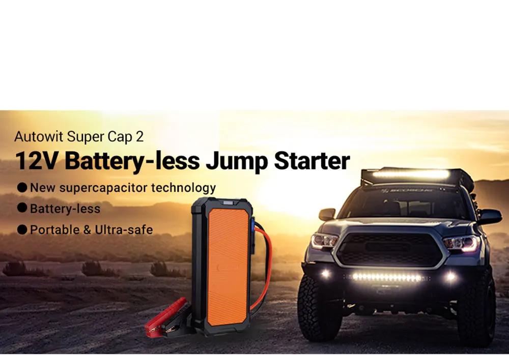 Car Jumpstarter 2, 12-Volt Battery-less Portable SuperCap (Up to 7.0L Gas, 4.0L Diesel) Engine Starter Car Accessories 1